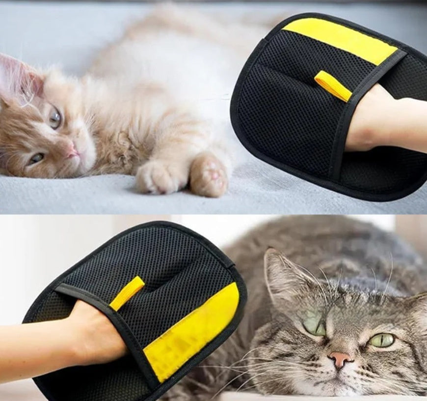 Upgraded Electrostatic Pet Hair Removal Glove - Reusable, Washable Mitt for Furniture, Carpet, Car Seat & Clothing - Efficient Cat & Dog Hair Remover