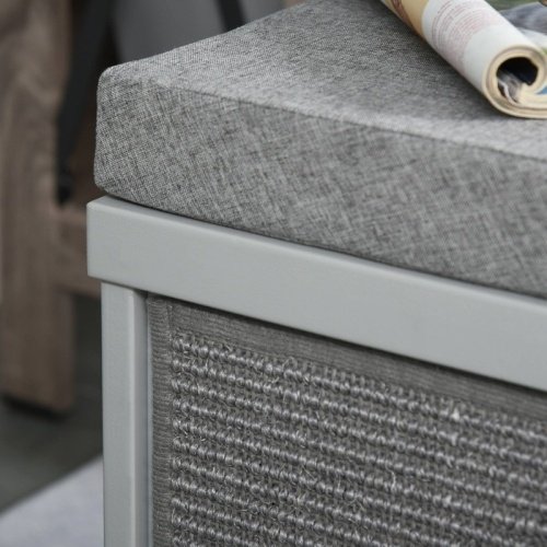 PawHut Cat House Bed Kitten Cave Cube Indoor For Small Pet With Removable Sisal Scratching Pads Soft Cushions, 41x30x36 Cm, Grey