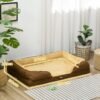PawHut Calming Dog Bed Pet Mattress W Removable Cover, Anti-Slip Bottom, For Large Dogs, 120L X 80W X 22Hcm - Brown