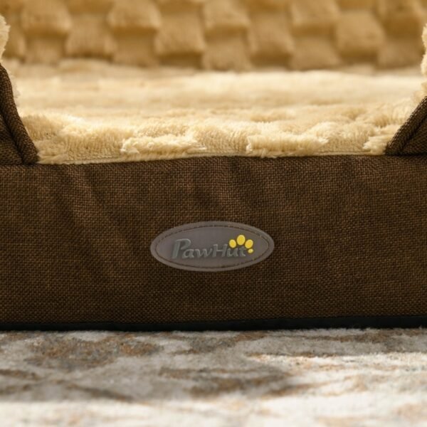 PawHut Calming Dog Bed Pet Mattress W Removable Cover, Anti-Slip Bottom, For Large Dogs, 120L X 80W X 22Hcm - Brown