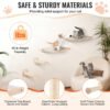 31fe5c90-3de1-48f6-aa72-3667c91290cd.jpg Wall Mounted Cat Shelves, Cat Wall Shelves And Perches With Jumping Posts & Hammocks, Cat Furniture Set Up To 40 Lbs, Removable & Washable Coral Fleece For Sleeping, Playing, Climbing, Set Of 4